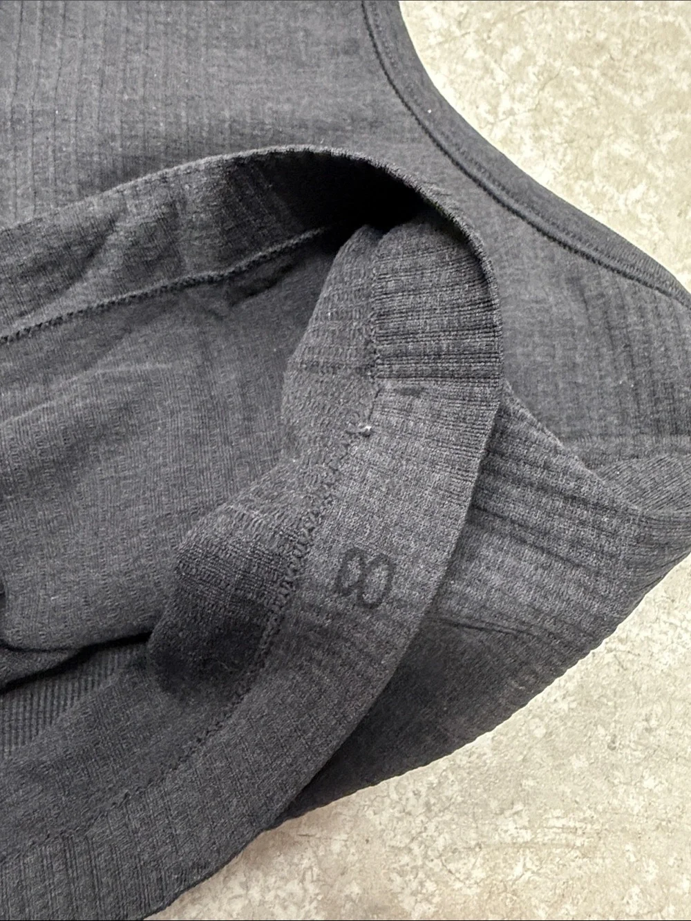 lululemon athletica Black Ribbed Crop Tank 8